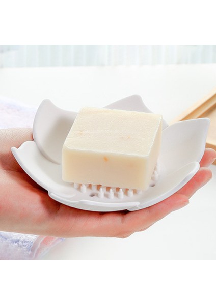 Beyaz Lotus Çiçekleri Sabunluk Silikon Sabunluk Kendinden Drenajlı Sabunluk Duş Bar Sabun Tutucu Tepsi Sabun Tasarrufu Tepsisi Banyo Için (Yurt Dışından) fırsatları