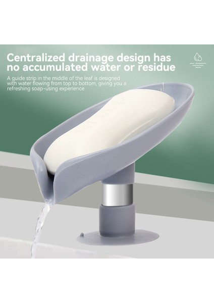 13.5X8.5X10.5 cm 2 Adet Yaprak Şekli Sabunluk Banyo Duş Vantuz Sabun Bulaşık Drenaj Sabun Tepsisi Plastik Sünger Jabon Kutusu Banyo Aksesuarları (Yurt Dışından)