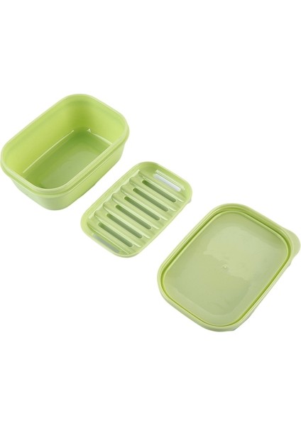 Yeşil 1 Adet Mühürlü Sabunluk Seyahat Malzemeleri Taşınabilir Sabunluk Sabun Kutusu Banyo Aksesuarları Dikdörtgen Şekli Plastik (Yurt Dışından)