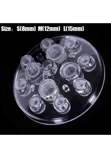 15MM 200 Adet 100 Adet S(8MM)/M(12MM)/L(15MM) Plastik Saklama Kutusu Kap Dövme Aksesuarı Kalıcı Makyaj Pigment Dövme Bardak Büyük Orta Küçük Boy (Yurt Dışından)