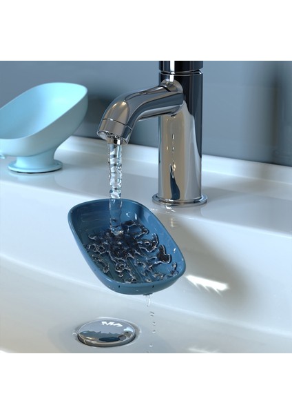 B3 Süper Vantuz Sabunluk Drenaj Su ile Banyo Sabunu Tutucu Kithcen Sünger Tutucu Sabun Kabı Banyo Aksesuarları (Yurt Dışından) fırsatları