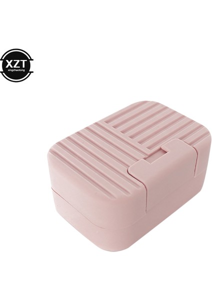 Pembe Iskandinav Tarzı Sabun Kapaklı Kutu Kilitli Mühürlü Seyahat Yürüyüş Taşınabilir Sabunluk Ev Duş Banyo Malzemeleri (Yurt Dışından)