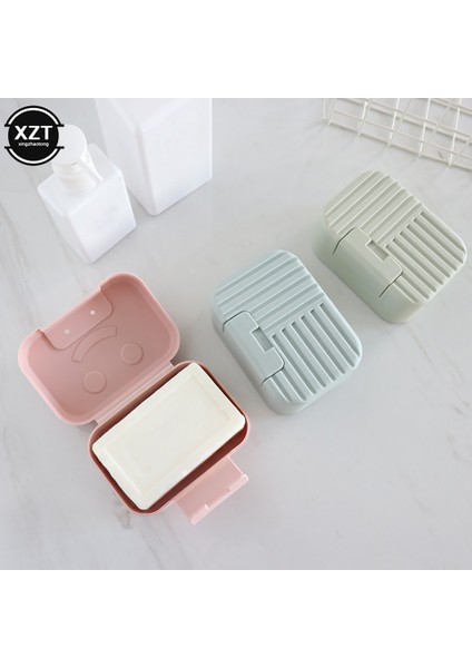 Pembe Iskandinav Tarzı Sabun Kapaklı Kutu Kilitli Mühürlü Seyahat Yürüyüş Taşınabilir Sabunluk Ev Duş Banyo Malzemeleri (Yurt Dışından) fırsatları