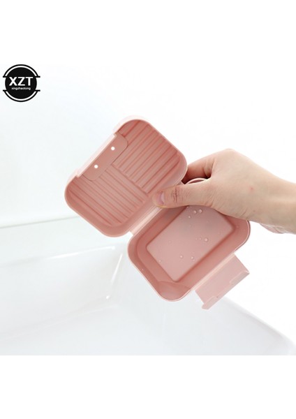 Pembe Iskandinav Tarzı Sabun Kapaklı Kutu Kilitli Mühürlü Seyahat Yürüyüş Taşınabilir Sabunluk Ev Duş Banyo Malzemeleri (Yurt Dışından) indirimleri