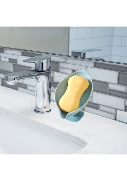 Gri Beyaz 1/2 Adet Vantuz Sabunluk Banyo Duş Için Taşınabilir Yaprak Sabunluk Plastik Sünger Tepsi Mutfak Banyo Aksesuarları (Yurt Dışından) fırsatları