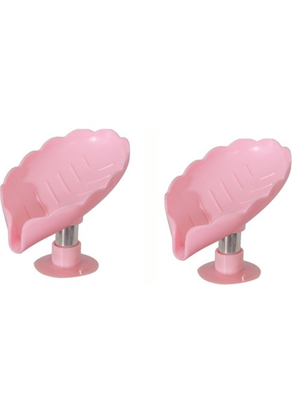 Pembe 2 Adet Sabunluk Banyo Duş Vantuz Sabunluk Yaprak Şekli Sabun Kutusu Drenaj Mutfak Banyo Malzemeleri Tepsi Araçlar (Yurt Dışından)