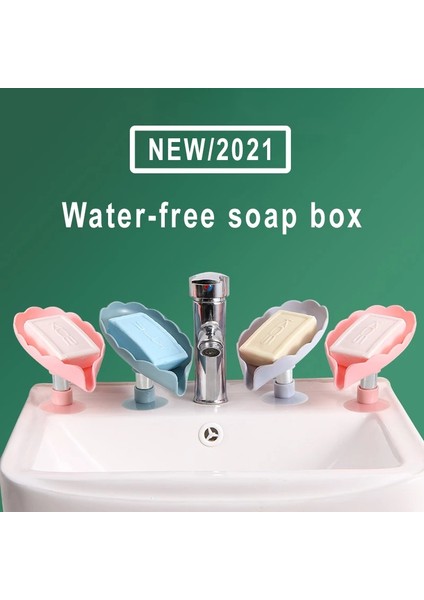 Pembe 2 Adet Sabunluk Banyo Duş Vantuz Sabunluk Yaprak Şekli Sabun Kutusu Drenaj Mutfak Banyo Malzemeleri Tepsi Araçlar (Yurt Dışından)