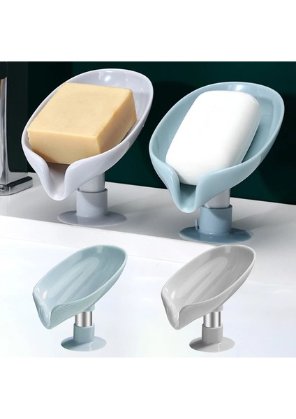 Mavi Yaprak Şekilli Sabunluk Tutucu Banyo Kaymaz Depolama Tutucu Tepsi Sabun Kabı Vantuz Sabunluk Mutfak Süngeri Drenaj Rafı (Yurt Dışından) modelleri