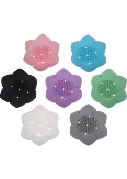 Gri 1 Adet Taşınabilir Silikon Drenaj Sabunluk Sabun Kutusu Plaka Lotus Şekli Tutucu Sabunluklar Kaymaz Sabun Tepsisi Banyo Aksesuarları (Yurt Dışından) indirimleri