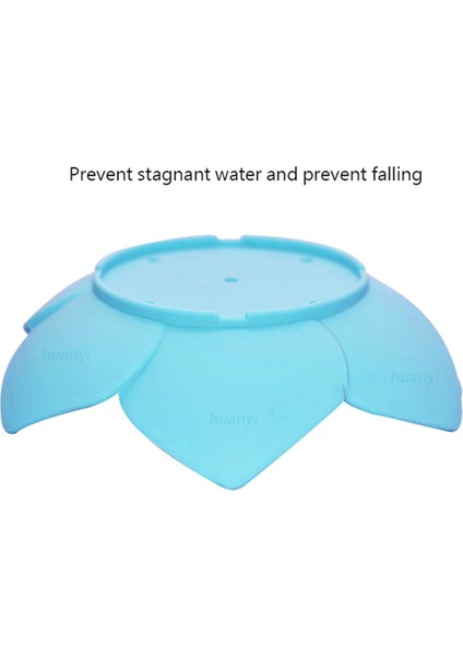 Mavi 1 Adet Silikon Sabun Kutusu Lotus Şekli Kaymaz Taşınabilir Tutucu Su Tahliye Düz Renk Drenaj Sabunluk Banyo Aksesuarları (Yurt Dışından) fırsatları