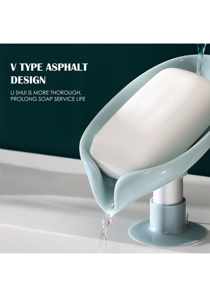 Gri Yaprak Şekli Sabun Kutusu Taşınabilir Depolama Rafı Mutfak Bulaşık Sünger Drenaj Tepsisi Ev Banyo Malzemeleri, Sabunu Kuru Tutun (Yurt Dışından) modelleri