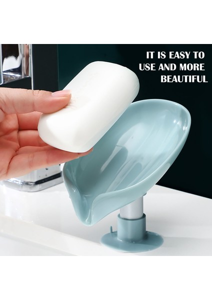 Gri Yaprak Şekli Sabun Kutusu Taşınabilir Depolama Rafı Mutfak Bulaşık Sünger Drenaj Tepsisi Ev Banyo Malzemeleri, Sabunu Kuru Tutun (Yurt Dışından) fırsatları