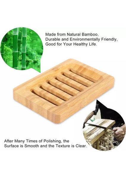 No.8 Yeni Ahşap Doğal Bambu Banyo Sabunluk Tutucu Saklama Kutusu Sabunluklar Tepsi Tutucu Depolama Sabun Raf Plaka Kutu Konteyner (Yurt Dışından)