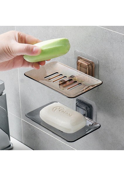 Pembe Tek Sabunluk Duvara Monte Raf Katmanlı Sabunluk Drenaj Emme Banyo Sabunluklar Banyo Aksesuarları (Yurt Dışından) indirimleri