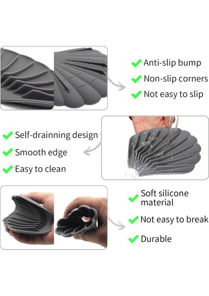 Süt Sarı Silikon Sabunluklar Kaymaz Kabuk Şekli Sabun Depolama Tutucu Soapbox Plaka Tepsisi Taşınabilir Sabunluklar Banyo Malzemeleri (Yurt Dışından) fiyatları