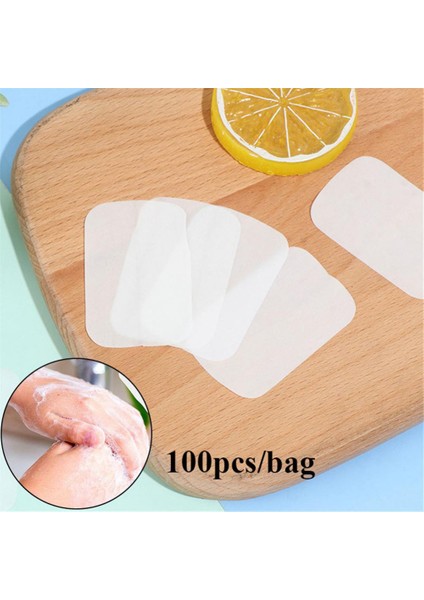 50PCS-BOX-C2 ile 100PCS Tek Kullanımlık Sabun Kağıdı Seyahat Sabunu Kağıt Yıkama El Banyosu Temiz Kokulu Dilim Sayfaları Mini Kağıt Sabunu Banyo Malzemeleri (Yurt Dışından) fırsatları