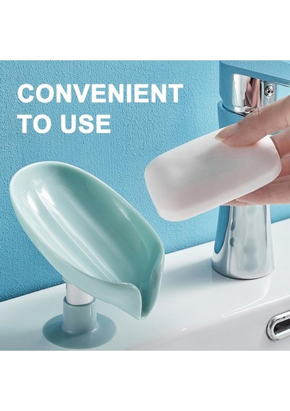 1 Adet Gri Yaprak Şekli Sabunluk Drenaj Sabunluk Banyo Duş Sabun Kutusu Sünger Depolama Plaka Tepsisi Banyo Malzemeleri Banyo Gadge (Yurt Dışından)