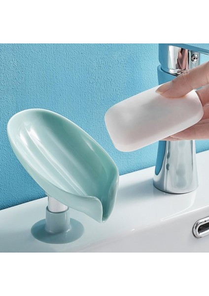 Yeşil Sabunluk Yaprak Şekilli Tutucu Vantuz Sabunluk Banyo Duş Sabun Kutusu Sünger Sabunluk Depolama Tepsisi Sabun Kabı (Yurt Dışından) indirimleri