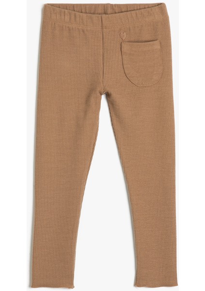 Basic Tayt Cep Detaylı Fitilli Beli Lastikli