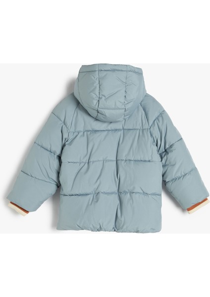 Şişme Mont Kapşonlu Fermuar Kapamalı Polar Astarlı Cepli Lastik Kollu fiyatları