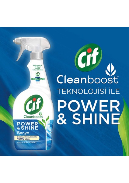 Power & Shine Cleanboost Sprey Mutfak 750ml + Mutfak 70ml + Banyo 750ml + Konsantre Banyo 70ml