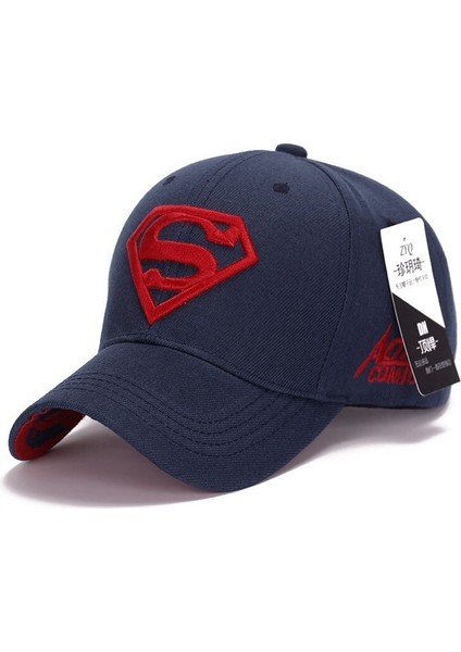Luxuitems Superman Erkek Boy Beyzbol Şapkası Snapback Spor Kamyon Şoförü Ayarlanabilir Güneş Şapkası (Yurt Dışından)