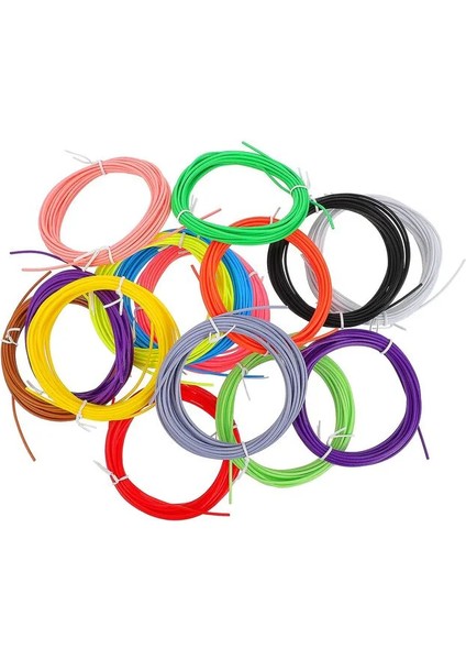 15 Farklı Karışık Renk Pla Filament - 3m