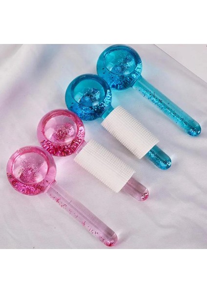 Crystal Ice Ball Roller Yüz Kaldırma Masajı Ice Globes Buz Küresi Soğuk Masaj ve Terapi Topu