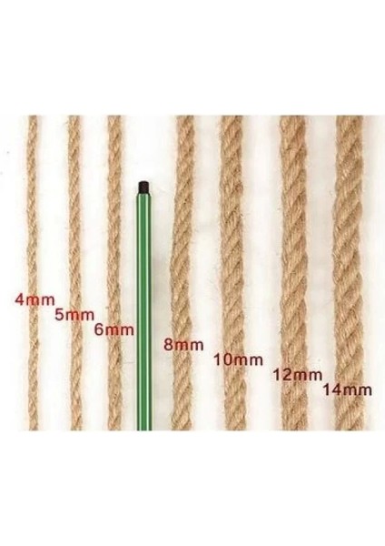 Jüt Halat 5 mm 10 Metre Hasır Dekor Süsleme Ip