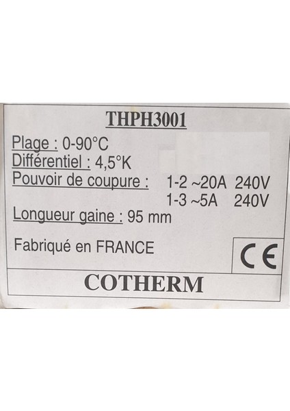 Kazan Termostatı 0°C / 90°C çift kontak - Fransa’da üretilmiştir fiyatları