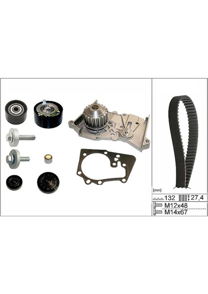 Renault Symbol / Clio I 1.6 Benzin Triger Seti Devirdaimli 2000-2009