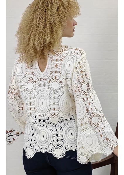 Ispanyol Kol Örgü Desenli Triko Bluz modelleri