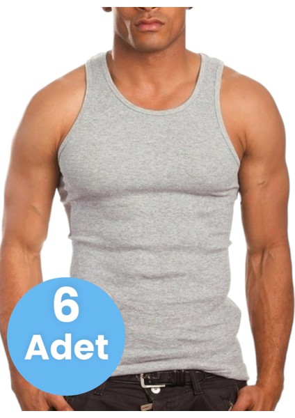 Erkek Pamuklu Penye Atlet 6'lı Paket