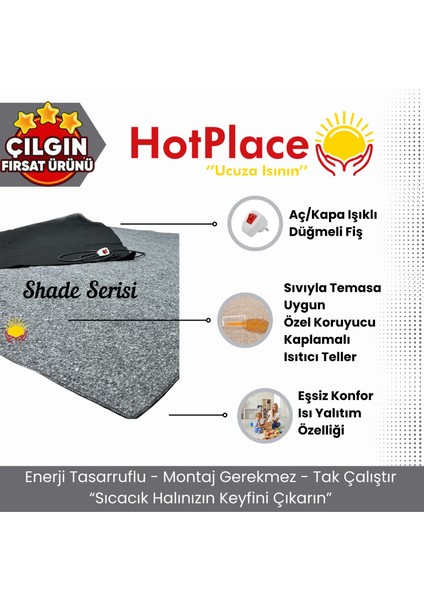 Shade Elektrikli Halı Altı Isıtıcı Ped 180cm x 210cm