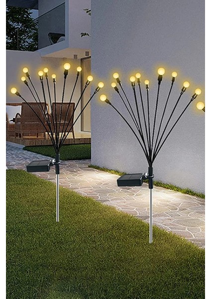 2 Adet 6 Led'li Güneş Enerjili Ateş Böceği Çiçek Lamba 12 Adet LED Işık fiyatları