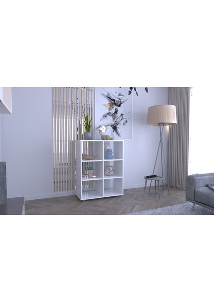 Modern Beyaz Kitaplık