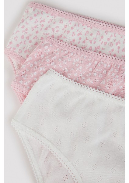 Kız Çocuk Flowers Pointel 3lü Slip Külot indirimleri