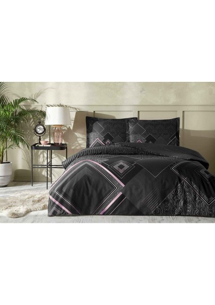 Snazzy Siyah Pembe Battal Boy Nevresim Takımı