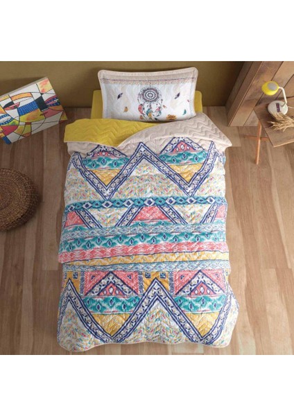 Ranforce Yatak Örtüsü Tek Kişilik Boho V1 Bej