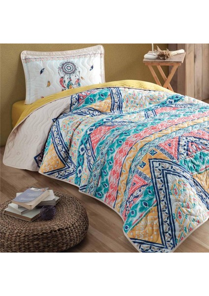Ranforce Yatak Örtüsü Tek Kişilik Boho V1 Bej