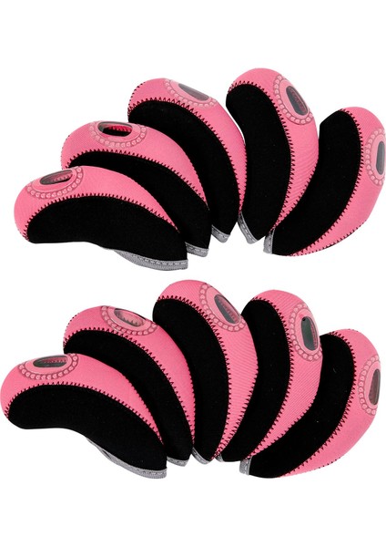 10X Golf Irons Golf Sopası Kılıfı Seti Fairway Woods Için Çift Renkli Başörtüleri Siyah ve Pembe (Yurt Dışından) fiyatları