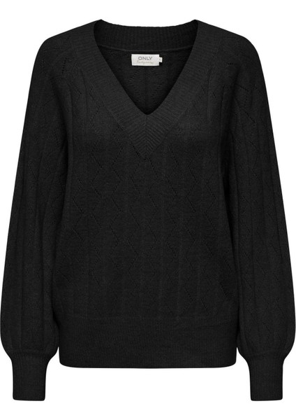 Onllucıa Ls Glıtter V-Neck Knt Kadın Kazak - 15302173
