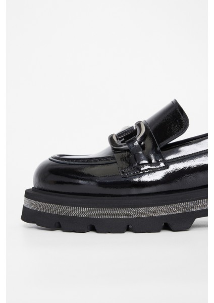 Kadın Siyah Rugan Deri Loafer Ayakkabı 33 77501 Bn Ayk SK23/24 fırsatları