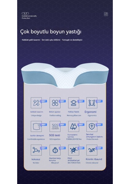 Yastık Hafıza Yastık Yavaş Geri Çekme Hafıza Pamuk Ergonomi Boyun Yastık Servikal Yastık (Yurt Dışından)