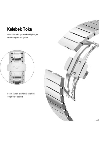 Metal Kordon Apple Watch Ultra/ultra 2 Tokalı Kayış 49MM 44MM 45MM 42MM 41MM 40MM 38MM Metal Baklalı Kordon Apple Watch Serisi 9 8 7 6 5 4 3 2 1 Se (Titanium, 49MM 45MM 44MM 42MM 41MM 40MM 38MM) fırsatları