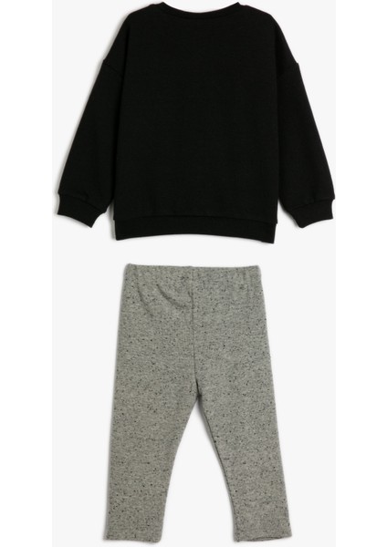 2'li Basic Eşofman Seti Uzun Kollu Üst ve Beli Lastikli Eşofman Altı fiyatları