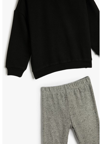 2'li Basic Eşofman Seti Uzun Kollu Üst ve Beli Lastikli Eşofman Altı modelleri