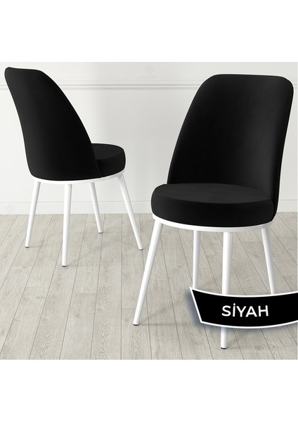 Nix Serisi Açılabilir 70X114 Beyaz Mermer Desen Mutfak Masası Takımı ve 6 Sandalye