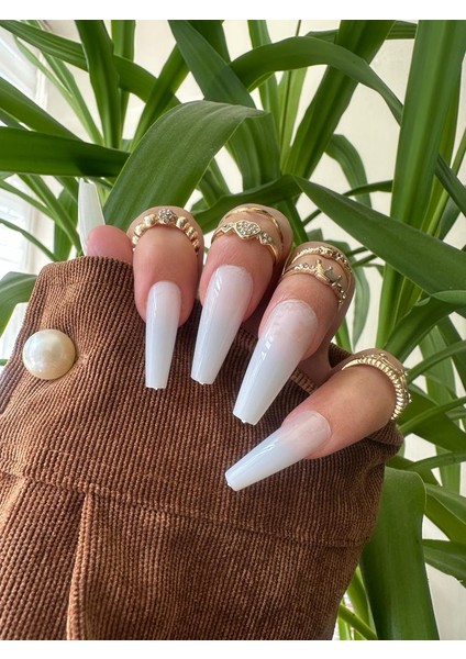 20 Adet Naturel Balerin Takma Tırnak