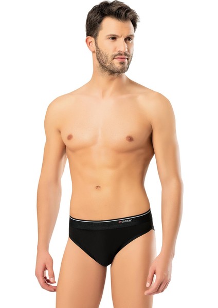 Erdem 3'lü Siyah Pamuk Elastan Slip 1340 modelleri